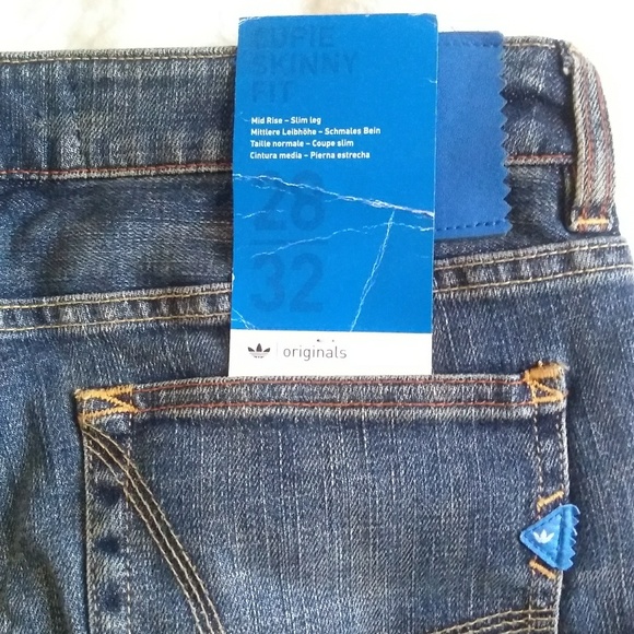 Adidas Blue Skinny Fit Jeans. - Picture 5 of 5